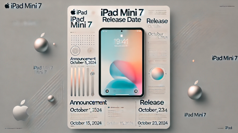 「iPad mini 7の発売日が2024年10月23日に決定し、最新機能と仕様が注目されている」